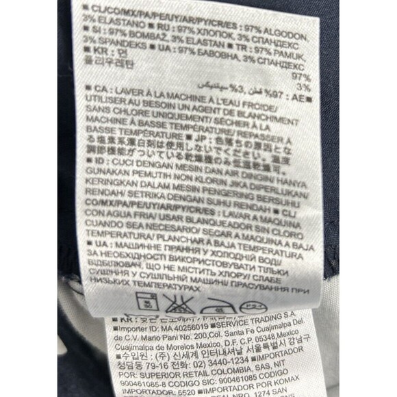 GAP Women's 06 R Flat Front Mid Rise Stretch Slim Crop Pants Navy Polka Dots - Picture 11 of 12